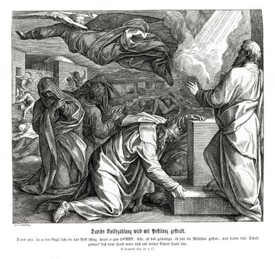 David es castigado por censar al pueblo, 2 Samuel de Julius Schnorr von Carolsfeld