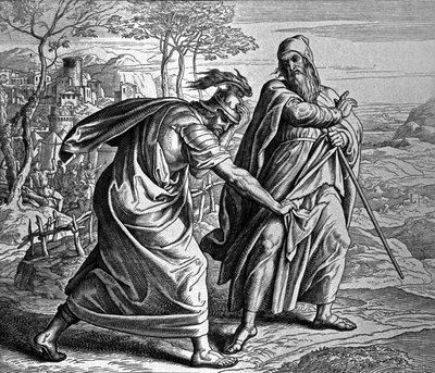 Disensiones entre Saúl y Samuel de Julius Schnorr von Carolsfeld