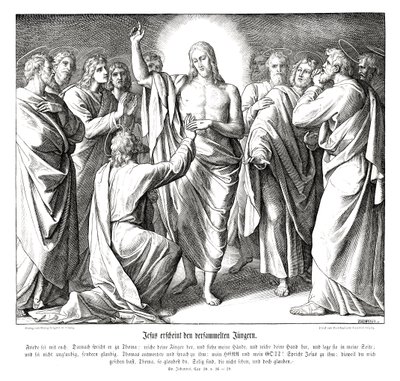 Tomás dudoso, Evangelio de Juan de Julius Schnorr von Carolsfeld