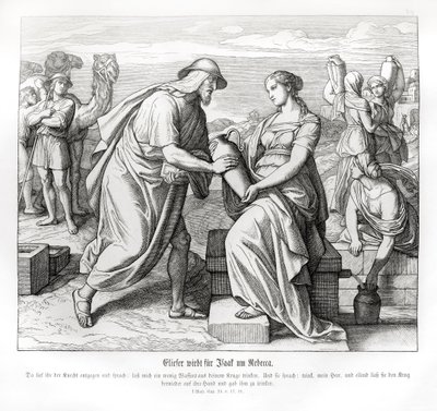Eliezer y Rebeca en el pozo, Génesis de Julius Schnorr von Carolsfeld