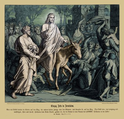 Entrada de Jesús en Jerusalén, Evangelio de Mateo de Julius Schnorr von Carolsfeld