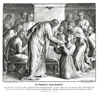 Eucaristía, Evangelio de Mateo de Julius Schnorr von Carolsfeld