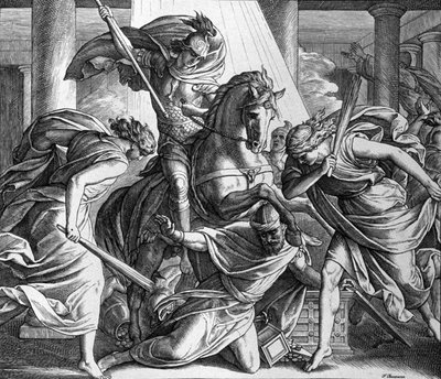 Expulsión de Heliodoro de Julius Schnorr von Carolsfeld