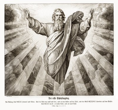 Primer día de la creación, Génesis de Julius Schnorr von Carolsfeld