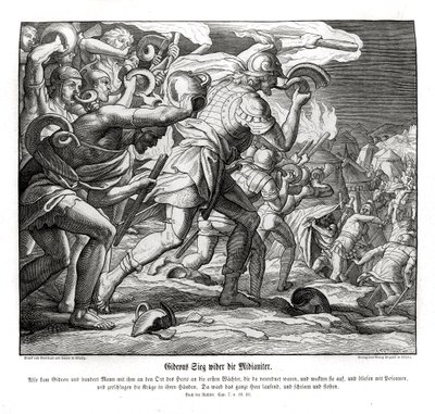 Victoria de Gedeón contra los madianitas, Jueces de Julius Schnorr von Carolsfeld