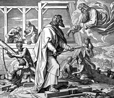 Dios advierte a Noé del diluvio de Julius Schnorr von Carolsfeld