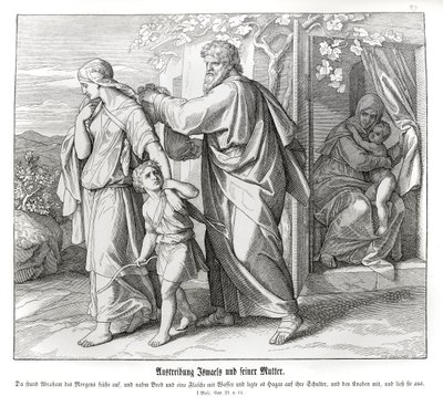 Agar e Ismael son enviados, Génesis de Julius Schnorr von Carolsfeld