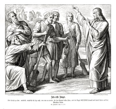 Jesús y Natanael, Evangelio de Juan de Julius Schnorr von Carolsfeld