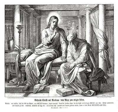 Jesús y Nicodemo, Evangelio de Juan de Julius Schnorr von Carolsfeld