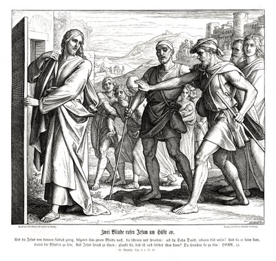 Jesús y los ciegos, Evangelio de Mateo de Julius Schnorr von Carolsfeld