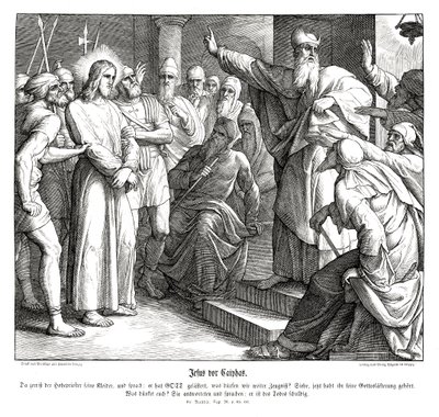 Juicio de Jesús ante Caifás, Evangelio de Mateo de Julius Schnorr von Carolsfeld