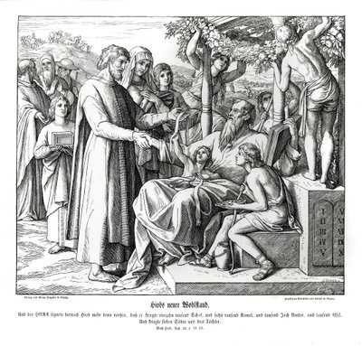 Job es recompensado, Job de Julius Schnorr von Carolsfeld