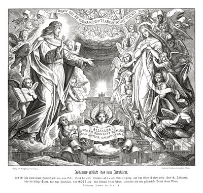 Visión de Juan de la nueva Jerusalén, Apocalipsis de Julius Schnorr von Carolsfeld
