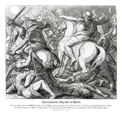 Victoria de Josué sobre los amorreos, Josué de Julius Schnorr von Carolsfeld
