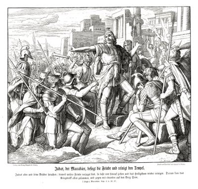 Judas el Macabeo derrota a sus enemigos de Julius Schnorr von Carolsfeld