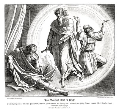 Judas el Macabeo recibe una espada de oro de Julius Schnorr von Carolsfeld