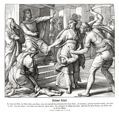 El juicio de Salomón de Julius Schnorr von Carolsfeld