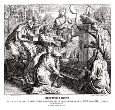 El rey Salomón cae en la idolatría de Julius Schnorr von Carolsfeld