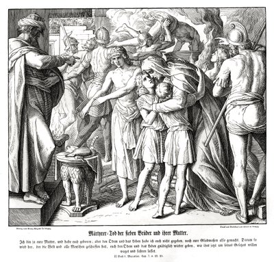 Martirio de los siete hijos, 2 Macabeos de Julius Schnorr von Carolsfeld
