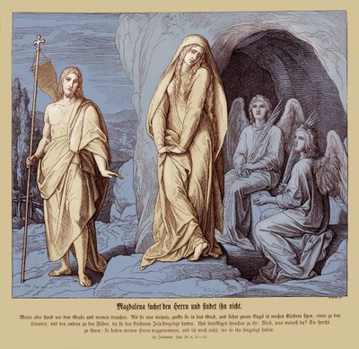 María Magdalena en la tumba de Jesús, Evangelio de Juan de Julius Schnorr von Carolsfeld