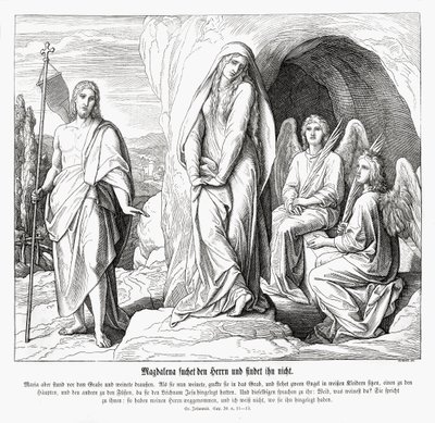 María Magdalena en la tumba de Jesús, Evangelio de Juan de Julius Schnorr von Carolsfeld
