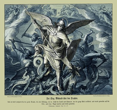 Victoria de Miguel sobre el dragón, Apocalipsis de Julius Schnorr von Carolsfeld