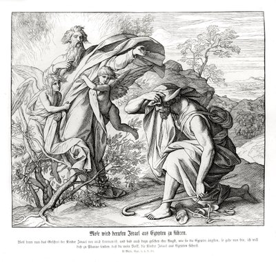 Moisés y la zarza ardiente, Éxodo de Julius Schnorr von Carolsfeld