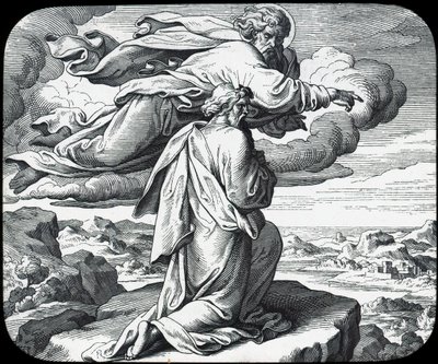 Moisés ve la tierra de Israel de Julius Schnorr von Carolsfeld