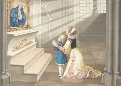 Madre e hija en oración, ca. 1811-17 de Julius Schnorr von Carolsfeld