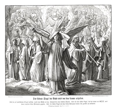 Apertura del séptimo sello por el Cordero, Apocalipsis de Julius Schnorr von Carolsfeld