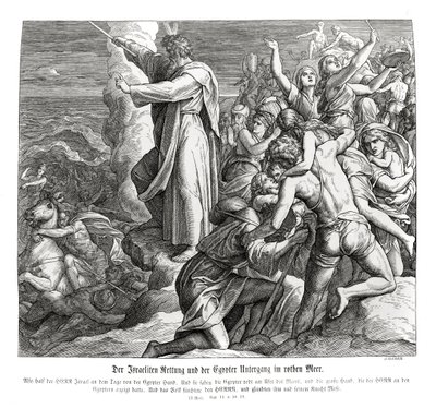 Partición del Mar Rojo, Éxodo de Julius Schnorr von Carolsfeld