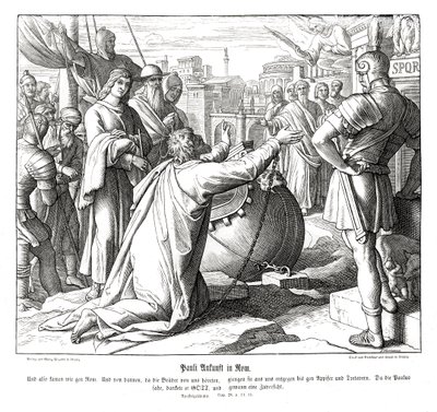 La llegada de Pablo a Roma, Hechos de los Apóstoles de Julius Schnorr von Carolsfeld