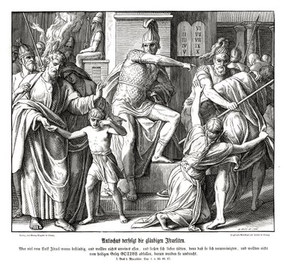 Persecución de los israelitas por Antíoco de Julius Schnorr von Carolsfeld