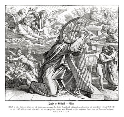 Salmos - súplica de Julius Schnorr von Carolsfeld