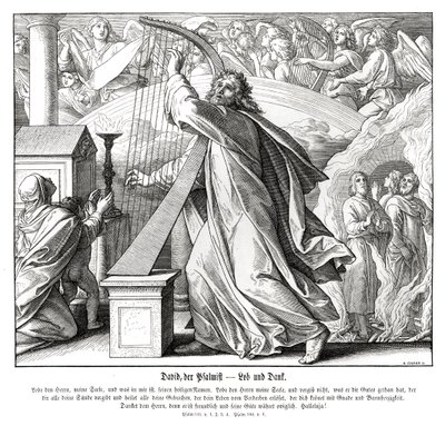 Salmos - alabanza y agradecimiento de Julius Schnorr von Carolsfeld