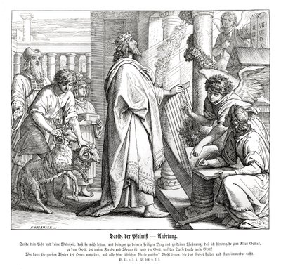Salmos - adoración de Julius Schnorr von Carolsfeld