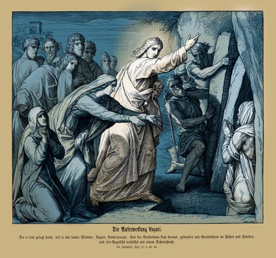 Resurrección de Lázaro, Evangelio de Juan de Julius Schnorr von Carolsfeld