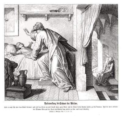 Resurrección del hijo de la viuda de Julius Schnorr von Carolsfeld