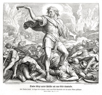 Sansón mata a mil filisteos, Jueces de Julius Schnorr von Carolsfeld