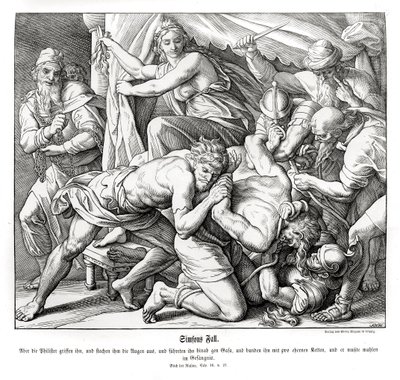 La caída de Sansón, Jueces de Julius Schnorr von Carolsfeld