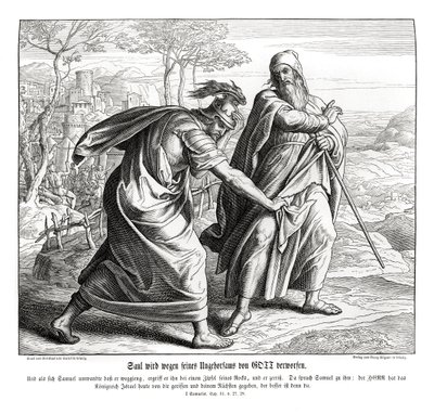 Saúl pierde el reino de Israel de Julius Schnorr von Carolsfeld