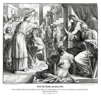 Salomón es ungido como rey de Julius Schnorr von Carolsfeld