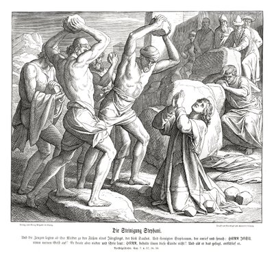 Lapidación de Esteban, Hechos de los Apóstoles de Julius Schnorr von Carolsfeld