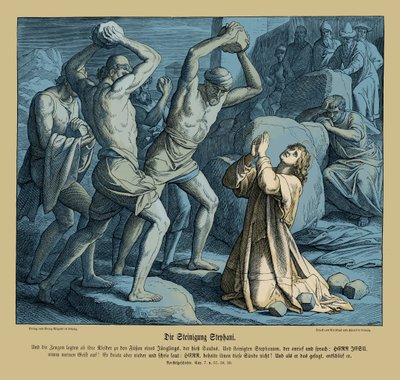 Lapidación de Esteban, Hechos de los Apóstoles de Julius Schnorr von Carolsfeld