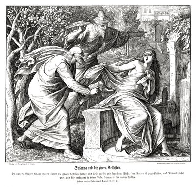 Susana y los ancianos, Susana y Daniel de Julius Schnorr von Carolsfeld