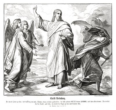 Tentación de Cristo, Evangelio de Mateo de Julius Schnorr von Carolsfeld
