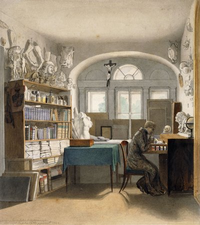 El artista en su estudio de Julius Schnorr von Carolsfeld