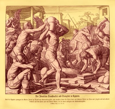 Los israelitas son esclavizados en Egipto, Éxodo de Julius Schnorr von Carolsfeld