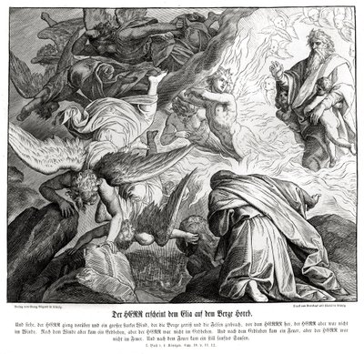 El Señor aparece a Elías en el Monte Horeb de Julius Schnorr von Carolsfeld