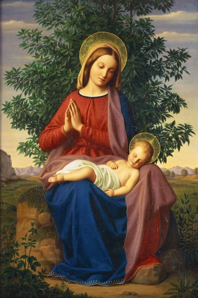 La Madonna y el Niño, 1855 de Julius Schnorr von Carolsfeld